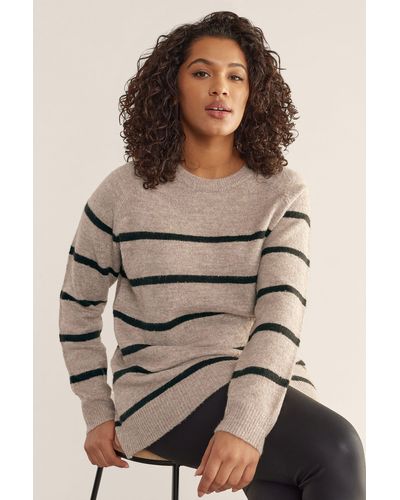 Evans Knitted Jumper - Brown