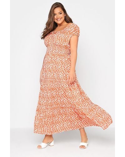 Yours Printed Maxi Dress - Pink