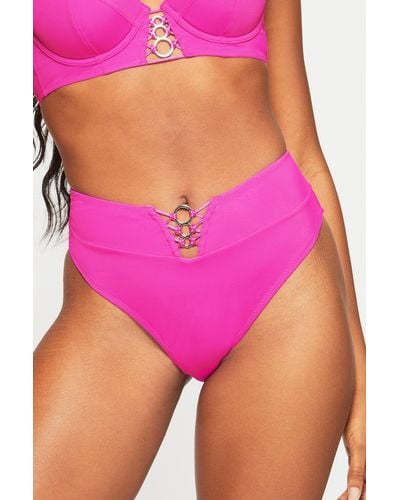 Ann Summers Miami Dreams High Waisted Bikini Bottom - Pink