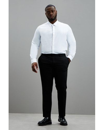 Burton Plus & Tall Essential Slim Fit Suit Trousers - Grey