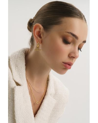 Elk & Bloom Chunky 18k Gold Thick Hoops - Natural