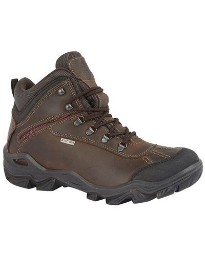 Imac Waterproof Leather Hiking Boots - Brown