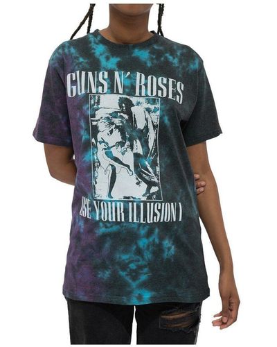 Guns N Roses Use Your Illusion Monochrome T-shirt - Blue