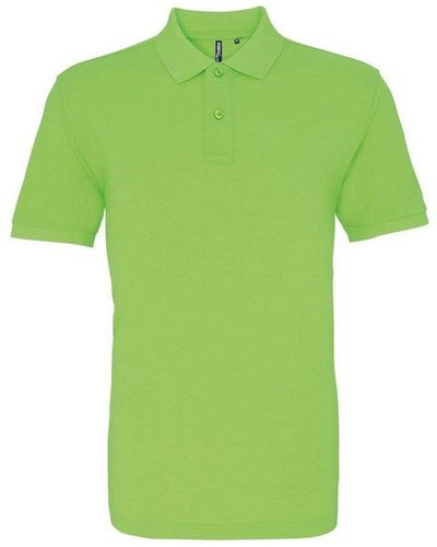 Asquith & Fox Plain Short Sleeve Polo Shirt - Green