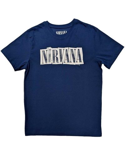 Nirvana Box Logo T-shirt - Blue