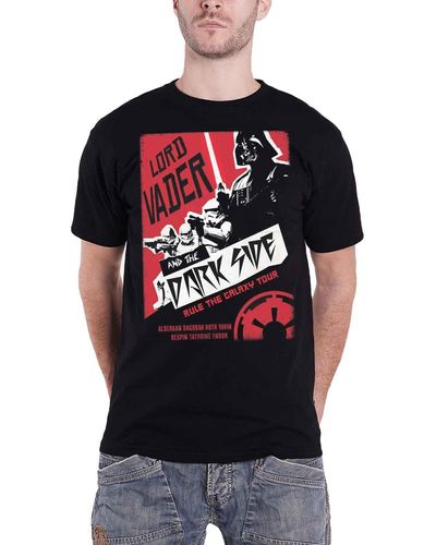 Star Wars Darth Rocks Rule The Galaxy Tour T Shirt - Red