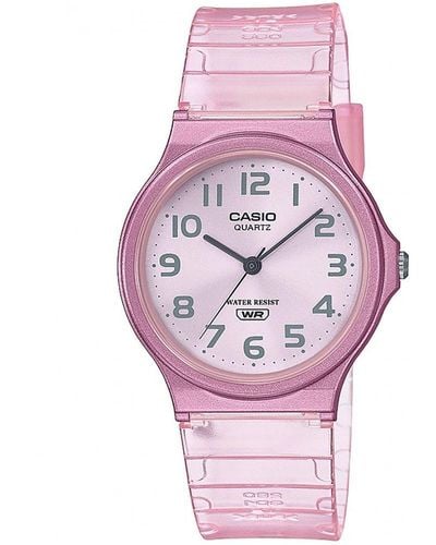G-Shock Collection Plastic/resin Classic Analogue Quartz Watch - Mq-24s-4bef - Pink