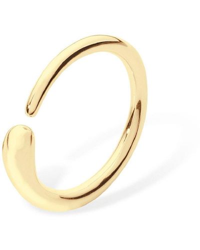 Lucy Quartermaine Single Drop Ring In Gold Vermeil - Metallic