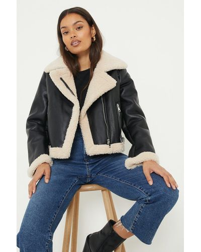 Dorothy perkins petite biker jacket top