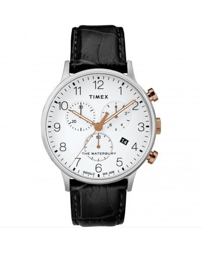 Timex Waterbury Stainless Steel Classic Analogue Quartz Watch - Tw2r71700 - White