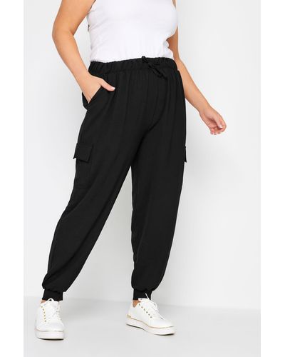Yours Cargo Trousers - Black