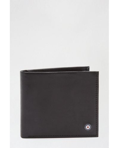 Burton Ben Sherman Black Leather Contrast Card Slot - Grey