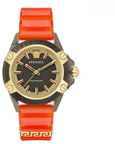 Versace Icon Active (indiglo) Plastic/resin Luxury Analogue Watch - Ve6e00223 - Red