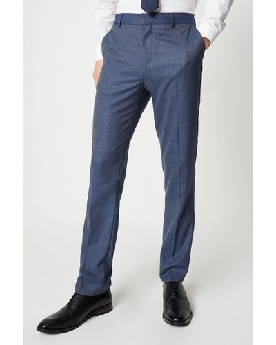 Burton Dusty Blue Semi Plain Suit Trouser