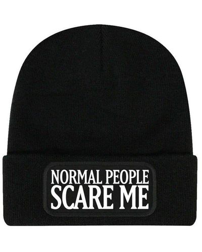 Grindstore Normal People Scare Me Beanie - Black