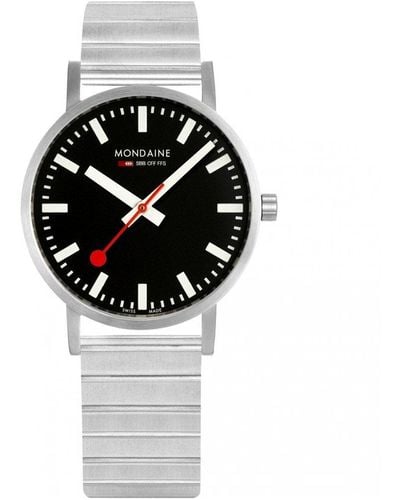 Mondaine Classic 36 Mm Stainless Steel Classic Quartz Watch - A660.30314.16sbw - Black
