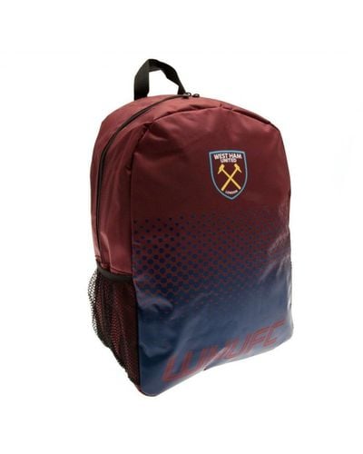 West Ham United Fc Fade Design Backpack - Red