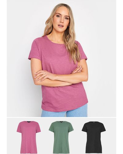 Long Tall Sally Tall 3 Pack T-shirts - Pink