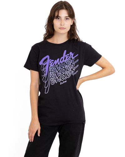 Fender Repeat Logo Classic T-shirt - Black