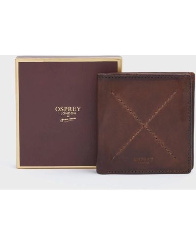 Osprey The X Stitch Leather Rfid Id Cardholder Wallet - Purple