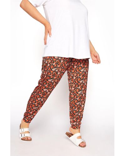 Yours Shirred Waist Trousers - White