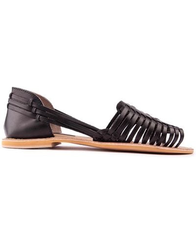 SOLESISTER Tara Flat Sandals - Black