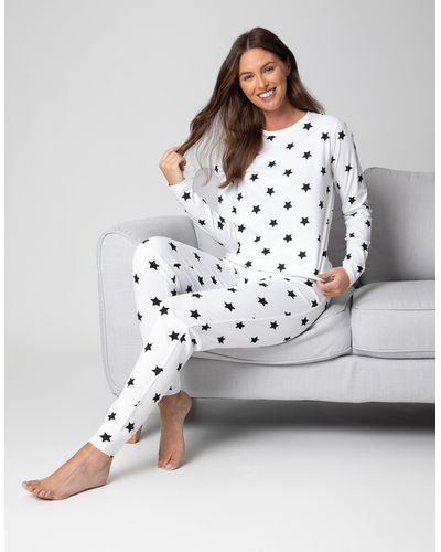 Threadbare 'heather' Cotton Pyjama Set - Grey