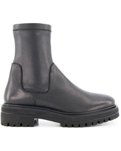 Dune 'putneys' Leather Sock Boots - Grey