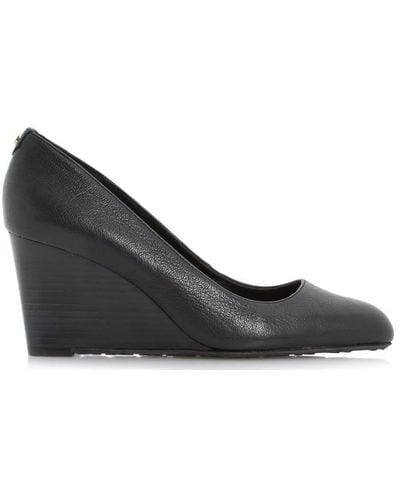 Dune 'anisa' Leather Court Shoes - Black