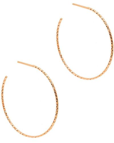 Pure Luxuries London Gift Packaged 'rhian' 18ct Rose Gold Plated Sterling Silver Hoops - White