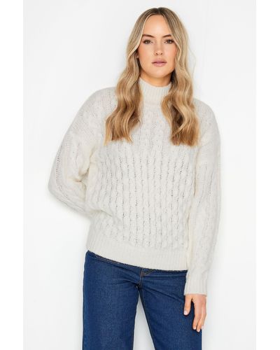 Long Tall Sally Tall Turtle Neck Jumper - White