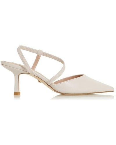 Dune 'colombia' Leather Strappy Heels - White