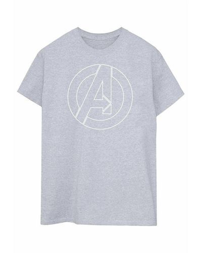 Avengers Outline Logo T-shirt - White