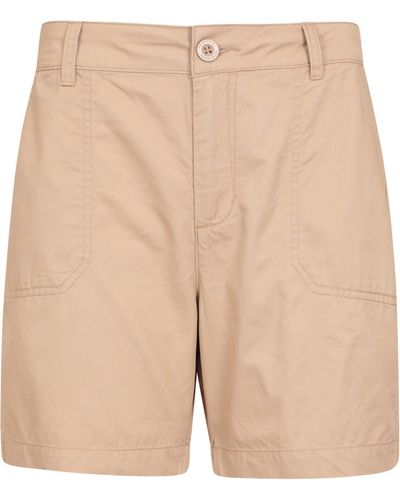 Mountain Warehouse Bayside Shorts Comfort 100% Cotton Half Trousers - Natural