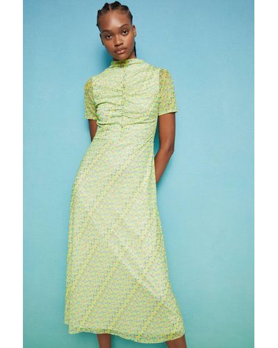 Warehouse ditsy floral midi dress cheap