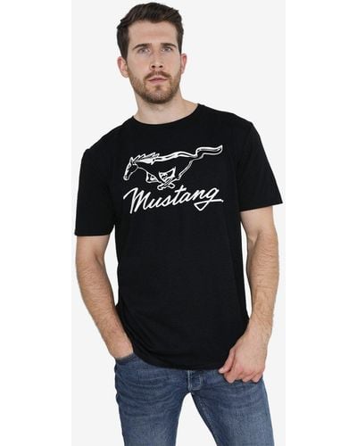 Mustang Badge Mens T-shirt - Black