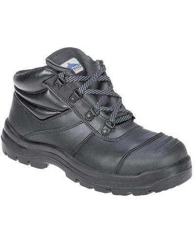 Portwest Trent Leather Safety Boots - Black