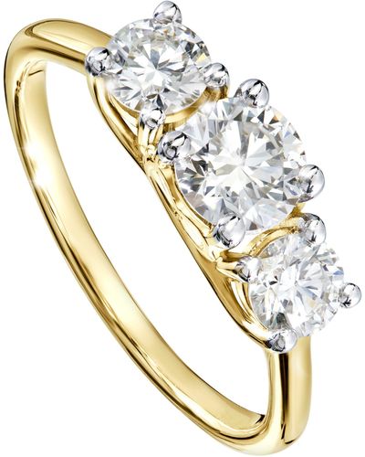 Created Brilliance Audrey - 9ct Yellow Gold 1ct Lab Grown Diamond Ring - Metallic