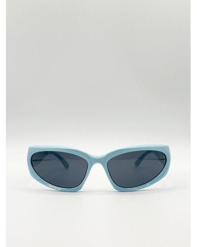 SVNX Skyblue Wrap Visor Sunglasses