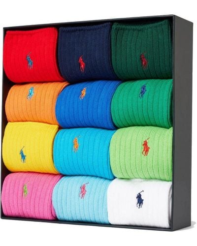 Polo Ralph Lauren 12 Pack Crew Sock Giftbox - Green