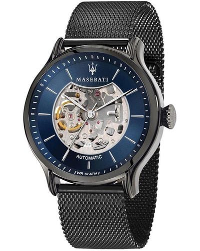 Maserati Epoca Stainless Steel Sports Analogue Automatic Watch - R8823118007 - Blue