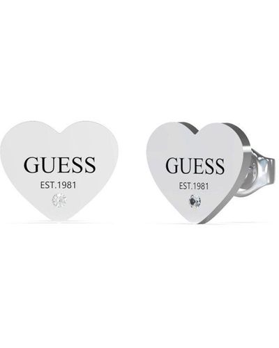 Guess Studs Party Stainless Steel Earrings - Ube02177rh - Metallic