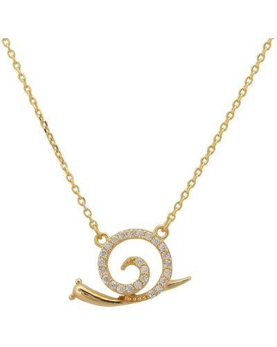 LÁTELITA London Snail Pendant Necklace Gold - Metallic