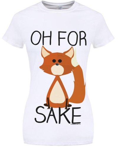 Grindstore Oh For Fox Sake T-shirt - White
