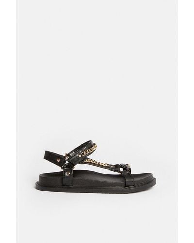 Coast Chunky Sandal With Chain Detail - White