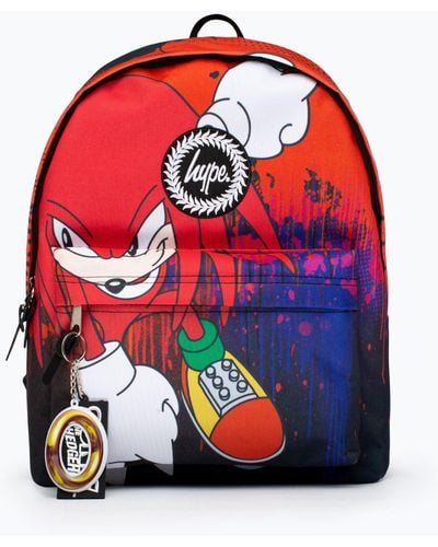 Hype X Sonic Knuckles Drip Backpack - Red