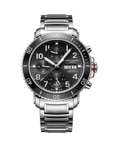 Emile Chouriet Challenger Deep Chrono Stainless Steel Watch - 22.1169.g.6.aw.59.6 - Black
