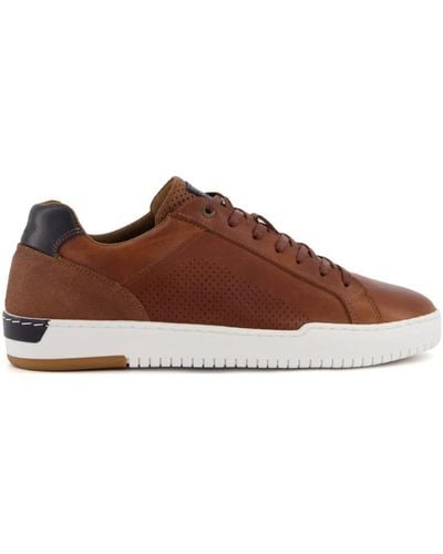 Dune 'trove' Leather Trainers - Brown