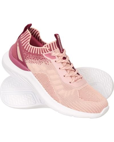Mountain Warehouse Portland Ortholite Sock Shoes Running Trainers - Pink