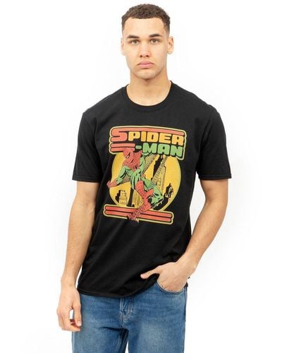 Marvel 70's Spidey Cotton T-shirt - Black
